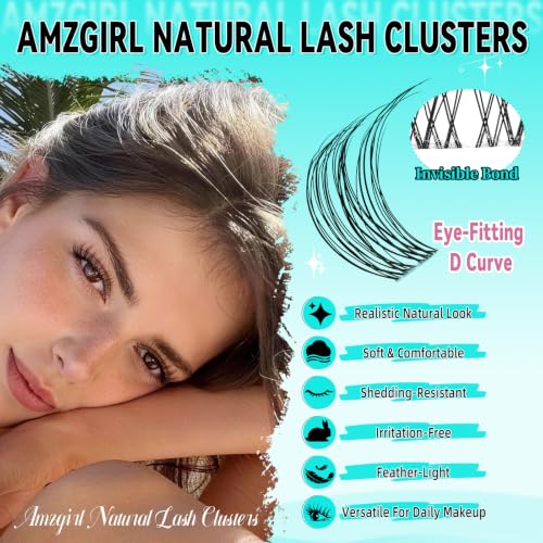Trilumity Lash Clusters Wispy Faux Mink Fiber - Clear False Lashes
