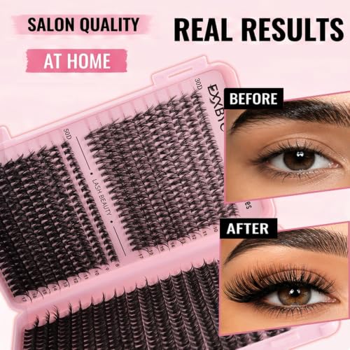 Trilumity Lash Clusters Kit Lash Cat Eye Faux Mink Fiber - Black False Lashes