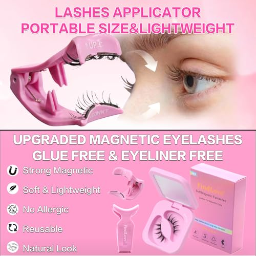 Trilumity Upgrade Soft Magnetic With Wispy Faux Mink Fiber - Black False Lashes