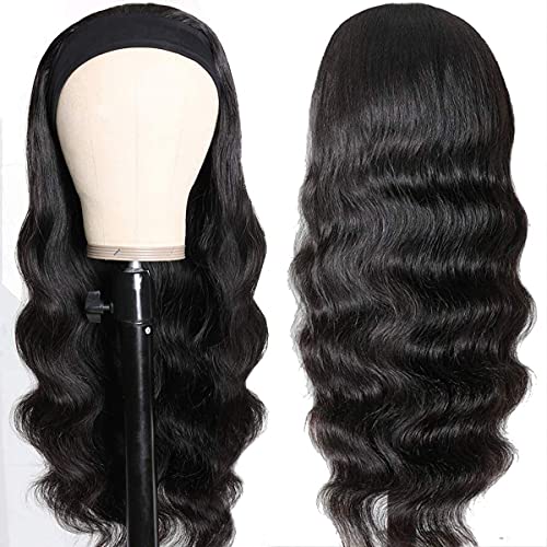 Trilumity Higher Headband Glueless None Body Wave Brazilian Virgin Hair - Natural Color Hair Replacement Wig