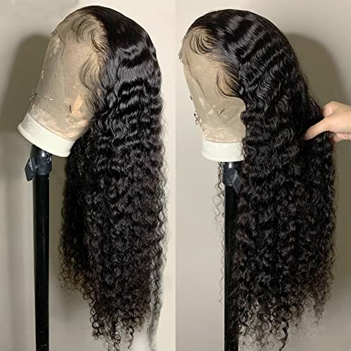 Trilumity 13X4 For Women Deep Wave Human Hair - Natural Black Hair Replacement Wig