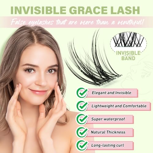 Trilumity Angel Lash Clusters Wispy Faux Mink Fiber - Black False Lashes