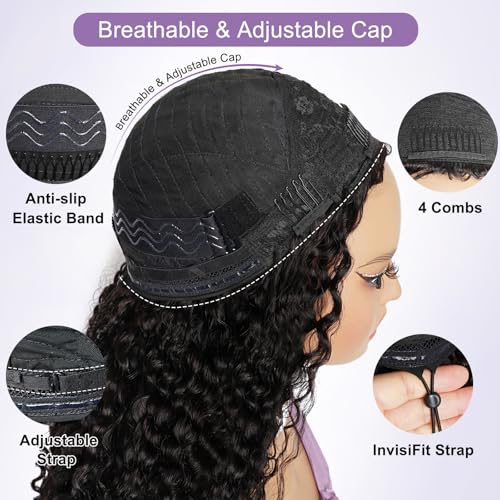 Trilumity Half Burmese Curl For Curly Human Hair - Natural Color Hair Replacement Wig