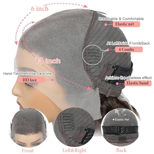 Trilumity 13X6 Real Transparent Body Wave Human Hair - Natural Black Hair Replacement Wig