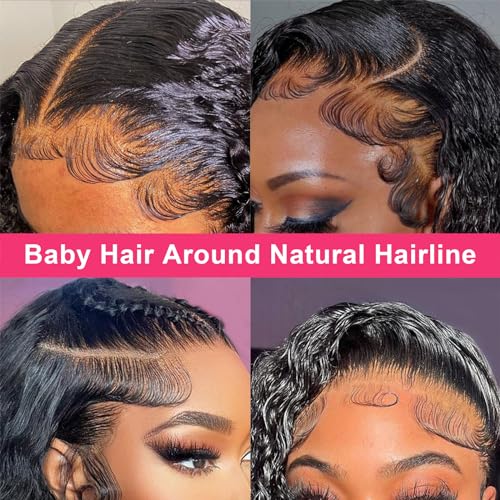 Trilumity 13X6 Hd Transparent Al Deep Wave Human Hair - Natural Color Hair Replacement Wig