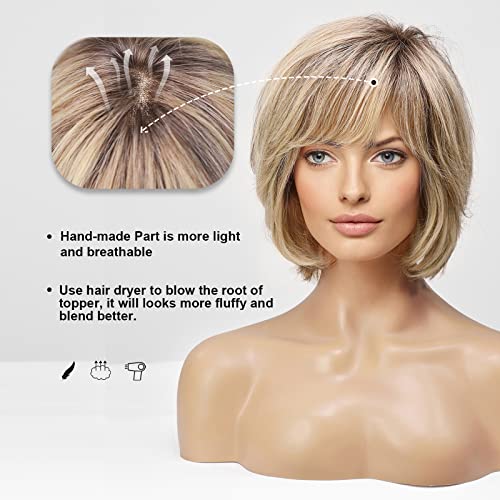 Trilumity Hand Tied 100% Deep Wave 100% Human Hair - Brown Hair Replacement Wig