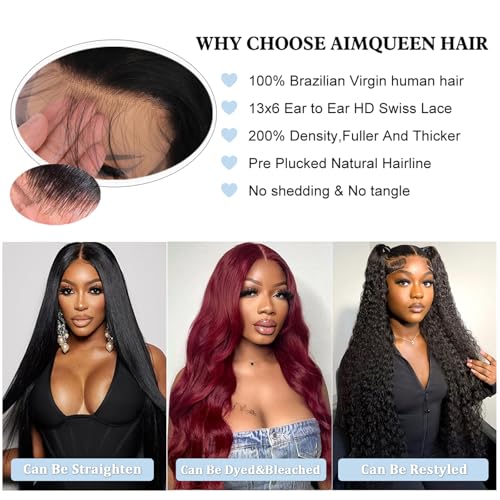 Trilumity 13X6 200 Density 12A Body Wave 100% Human Hair - Natural Color Hair Replacement Wig