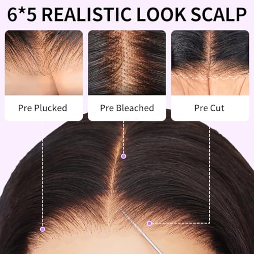 Trilumity Highlight Bob Wear Body Wave Human Hair - Natural Black Hair Replacement Wig