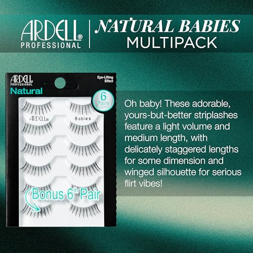 Trilumity Babies Lightweight Short Length Strip Faux Mink Fiber - Black False Lashes