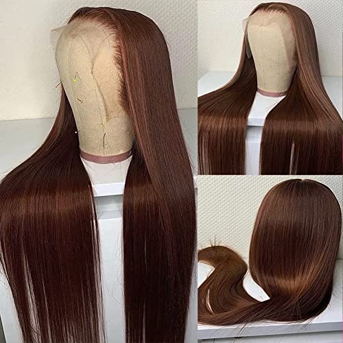 Trilumity 13X4 Chocolate Brown Body Wave Human Hair - Brown Hair Replacement Wig