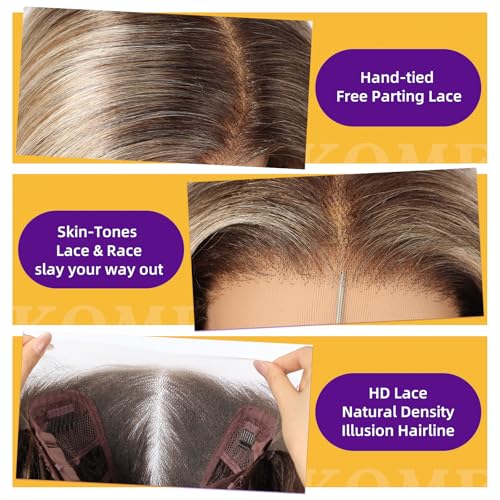 Trilumity Dirty Blonde Synthetic Curly 100% Human Hair - Natural Black Hair Replacement Wig