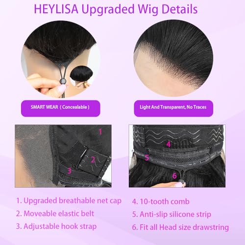 Trilumity 13X6 For Women Body Wave Human Hair - Natural Color Hair Replacement Wig