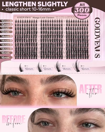 Trilumity Manga Lash Clusters Kit Cat Eye Faux Mink Fiber - Black False Lashes
