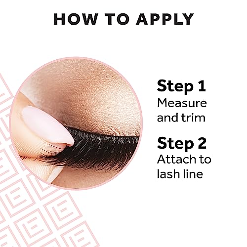Trilumity Press-On Wispy Faux Mink Fiber - Black False Lashes