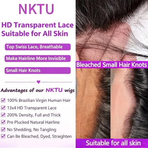 Trilumity 180 Density Glueless Deep Wave Human Hair - Natural Black Hair Replacement Wig