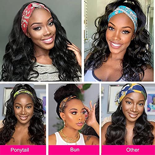 Trilumity Headband For Body Wave Human Hair - Natural Color Hair Replacement Wig