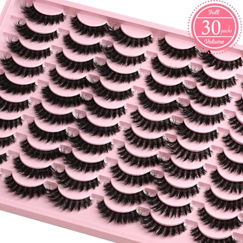 Trilumity Fake Lash Strips Volume Cat Eye Faux Mink Fiber - Black False Lashes