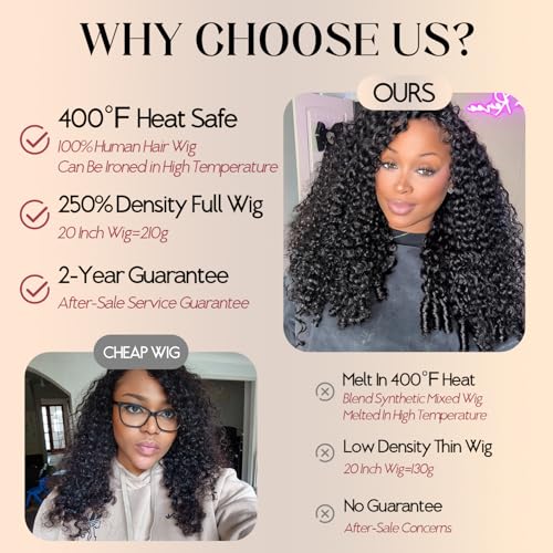 Trilumity Burmese Half 100% 2 Curly 100% Human Hair - Natural Black Hair Replacement Wig