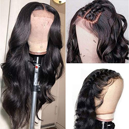 Trilumity With Baby Hair Body Wave Human Hair - Natural Color Hair Replacement Wig