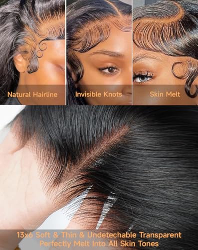 Trilumity 12A Virgin Straight 200 Straight Human Hair - Natural Black Hair Replacement Wig
