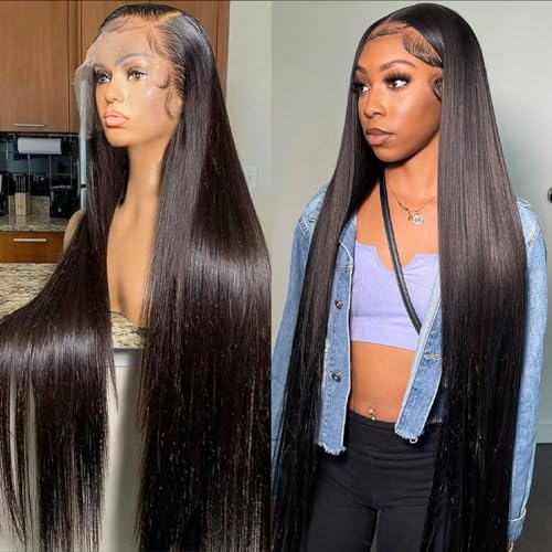Trilumity 13X6 Straight Hd Straight Human Hair - Natural Color Hair Replacement Wig