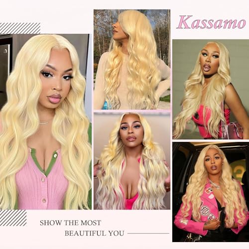 Trilumity 613 250 Density Blonde Body Wave Human Hair - 613 Blonde Hair Replacement Wig