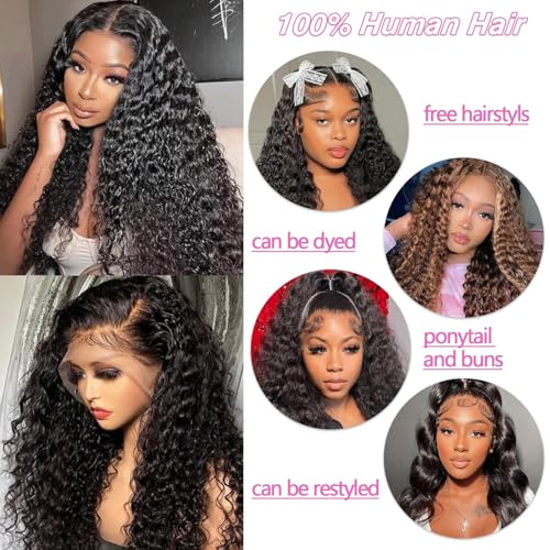Trilumity Water 13X6 Front Pre Body Wave Human Hair - Natural Black Hair Replacement Wig