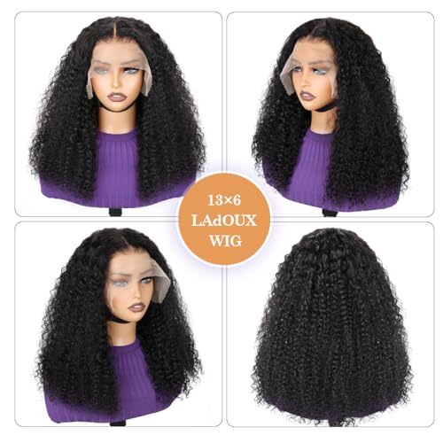 Trilumity Kinky 13X6 Front Curly Human Hair - Natural Black Hair Replacement Wig