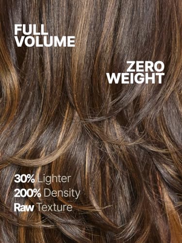 Trilumity Curtain Bang Glueless Body Wave Human Hair - Brown Hair Replacement Wig