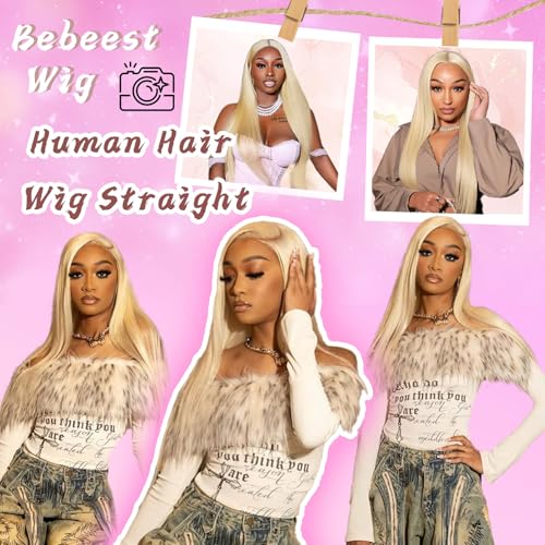 Trilumity 613 13X6 Blonde 200 Straight Human Hair - Natural Black Hair Replacement Wig