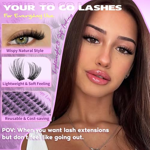 Trilumity Lash Clusters Kit Wispy Faux Mink Fiber - Black False Lashes
