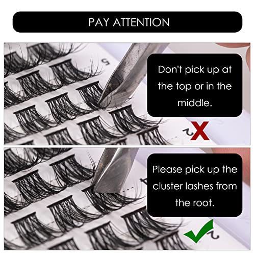Trilumity Lash Clusters Individual Clusters Cluster Faux Mink Fiber - Clear False Lashes