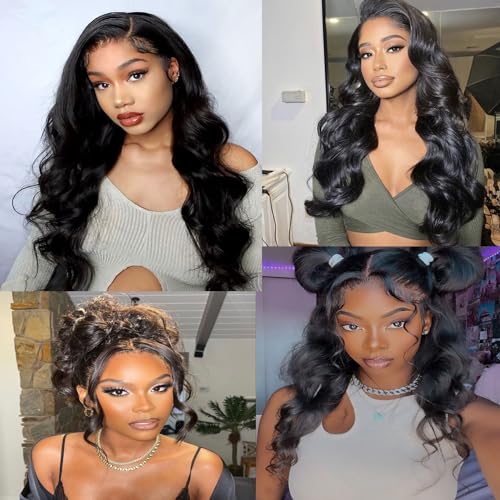 Trilumity 360 Transparent Al For Body Wave Brazilian Virgin Hair - Natural Black Hair Replacement Wig