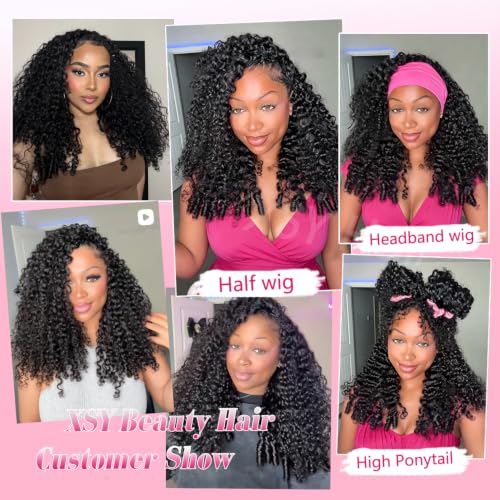 Trilumity Half Burmese 3 Curly Human Hair - Natural Color Hair Replacement Wig