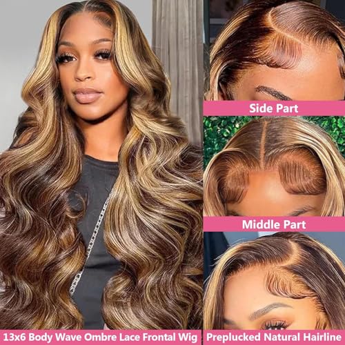 Trilumity Honey Blonde 13X6 Hd Body Wave Human Hair - Honey Blonde Hair Replacement Wig