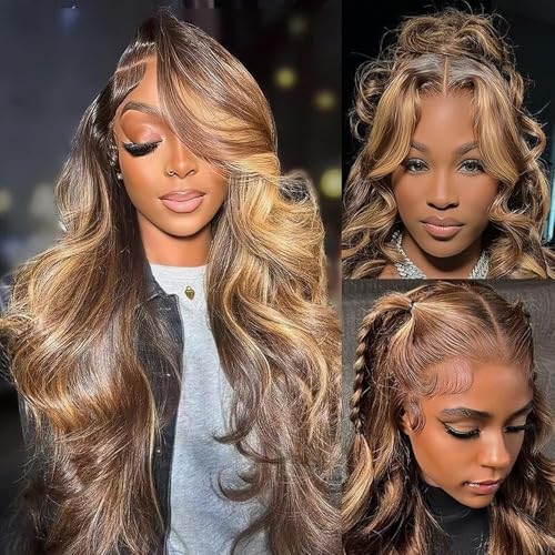 Trilumity Honey Blonde 13X4 Hd Body Wave Human Hair - Honey Blonde Hair Replacement Wig