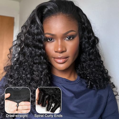 Trilumity Half Burmese Curl For Curly Human Hair - Natural Color Hair Replacement Wig