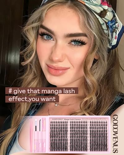 Trilumity Manga Lash Clusters Kit Cat Eye Faux Mink Fiber - Black False Lashes