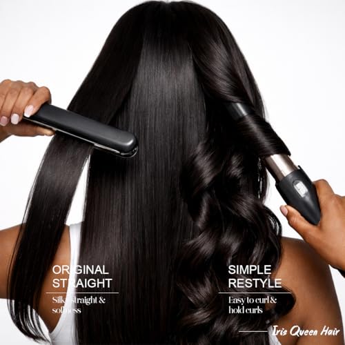 Trilumity 12A 13X4 Straight Human Hair - Natural Black Hair Replacement Wig