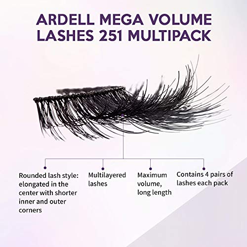 Trilumity Mega Volume 251 Strip Faux Mink Fiber - Black False Lashes