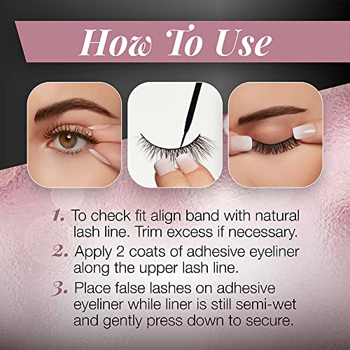 Trilumity Lash Contour 371 Outer Natural Faux Mink Fiber - Black False Lashes