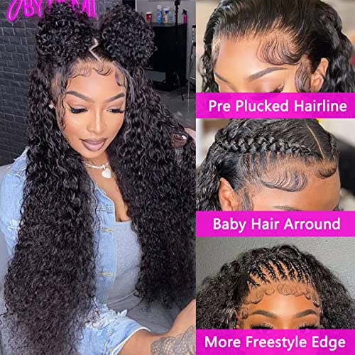 Trilumity 13X4 180 Density Water Wave Human Hair - Natural Color Hair Replacement Wig