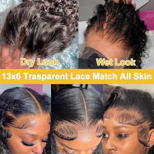Trilumity Glueless For Deep Wave Human Hair - Natural Black Hair Replacement Wig