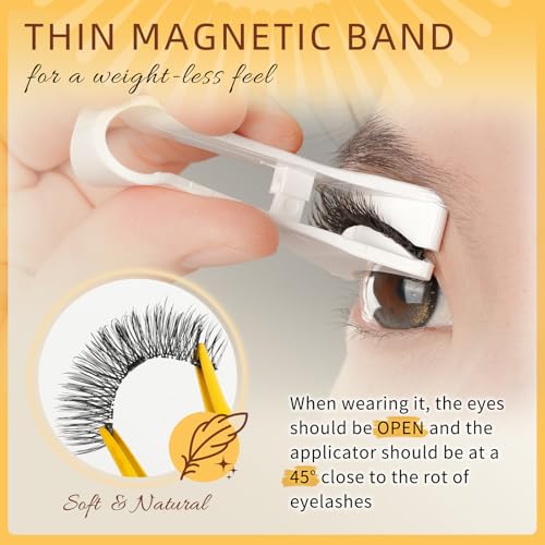 Trilumity Magnetic Look Reusable Magnetic Wispy Faux Mink Fiber - Black False Lashes