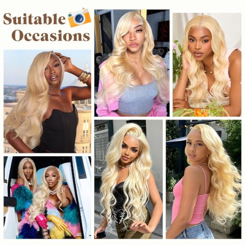 Trilumity 613 13X6 250 Density Body Wave Human Hair - Natural Black Hair Replacement Wig