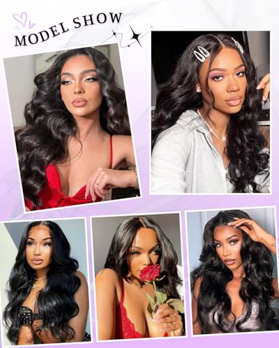Trilumity V Part Upgrade U Body Wave Brazilian Virgin Hair - Natural Black Hair Replacement Wig