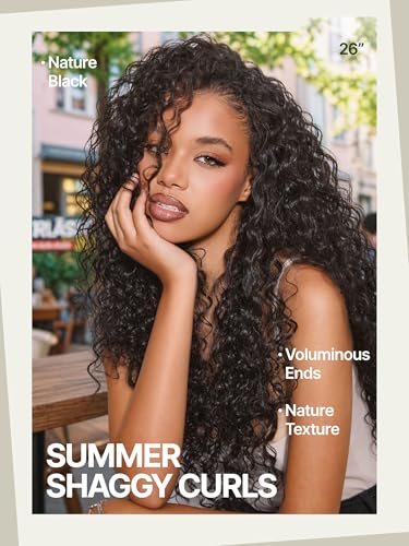 Trilumity Half Curly Human Hair - Natural Black Hair Replacement Wig