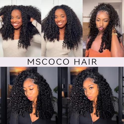 Trilumity Half Burmese 3 Curly Human Hair - Natural Black Hair Replacement Wig
