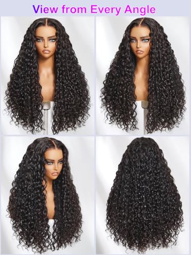 Trilumity Water 13X6 Glueless Pre Water Wave 100% Human Hair - Natural Black Hair Replacement Wig