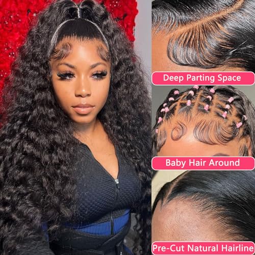 Trilumity Water For Women Water Wave Human Hair - Natural Black Hair Replacement Wig